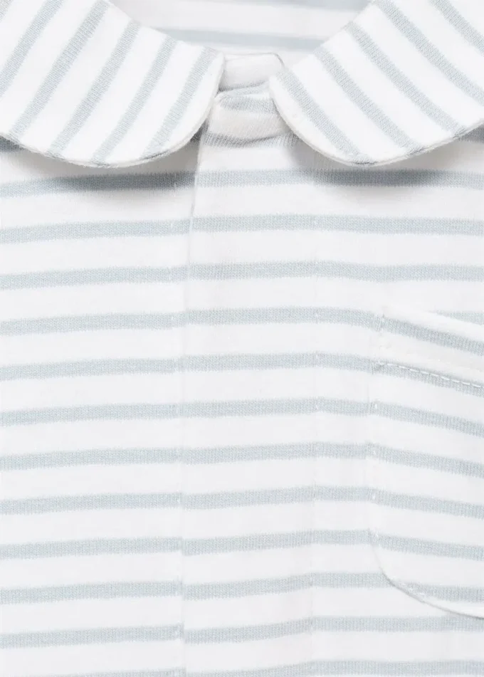 Gestreifter Body-Pyjama