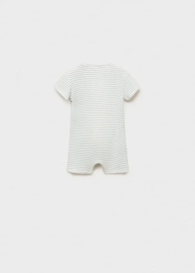 Gestreifter Body-Pyjama