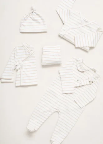 Gestreifte Baumwoll-Leggings