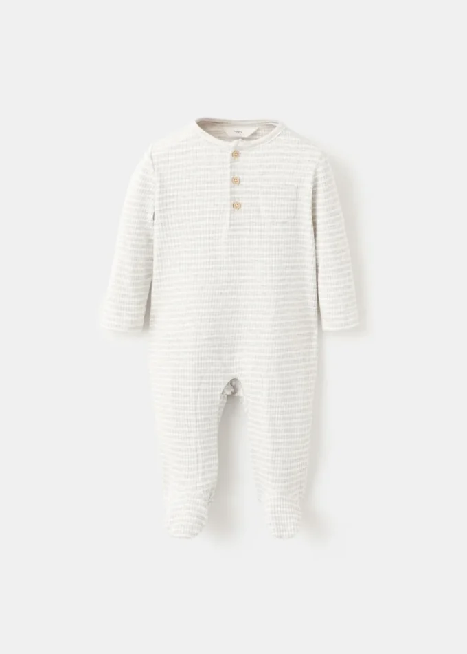 Gestreifter Einteiler-Pyjama