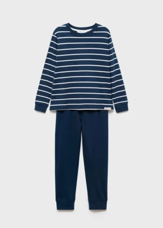 Gestreifter langer Pyjama