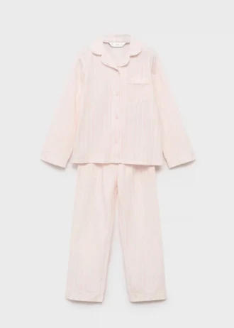Gestreifter langer Pyjama