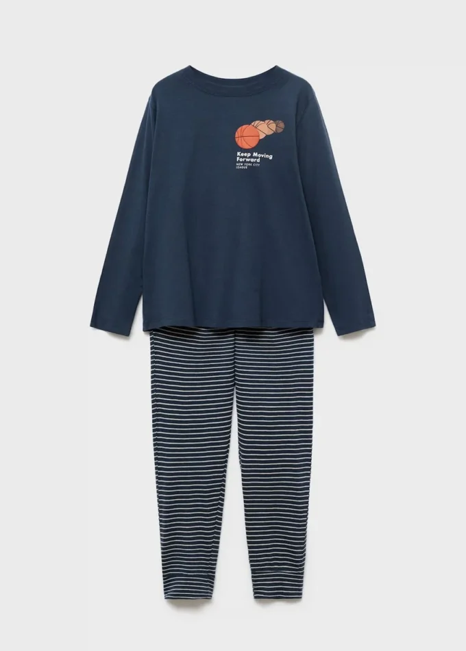 Gestreifter langer Pyjama Gestreifter langer Pyjama