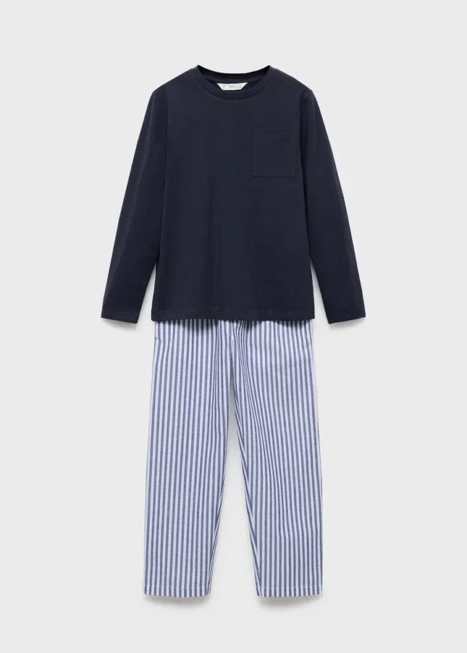 Gestreifter langer Pyjama Gestreifter langer Pyjama