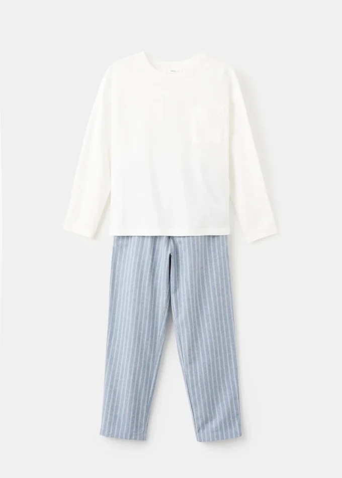 Gestreifter langer Pyjama Gestreifter langer Pyjama