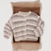 Gestreifter, melierter Pullover