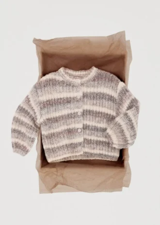 Gestreifter, melierter Pullover