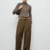 Gestreifter Pullover mit Rundhalsausschnitt