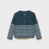 Gestreifter Strickcardigan Gestreifter Strickcardigan