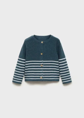 Gestreifter Strickcardigan