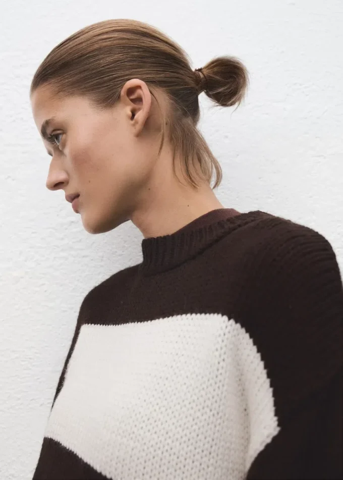 Gestreifter Strickpullover