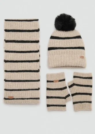 Gestreifter Strickschal