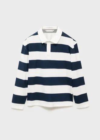 Gestreiftes Baumwoll-Poloshirt