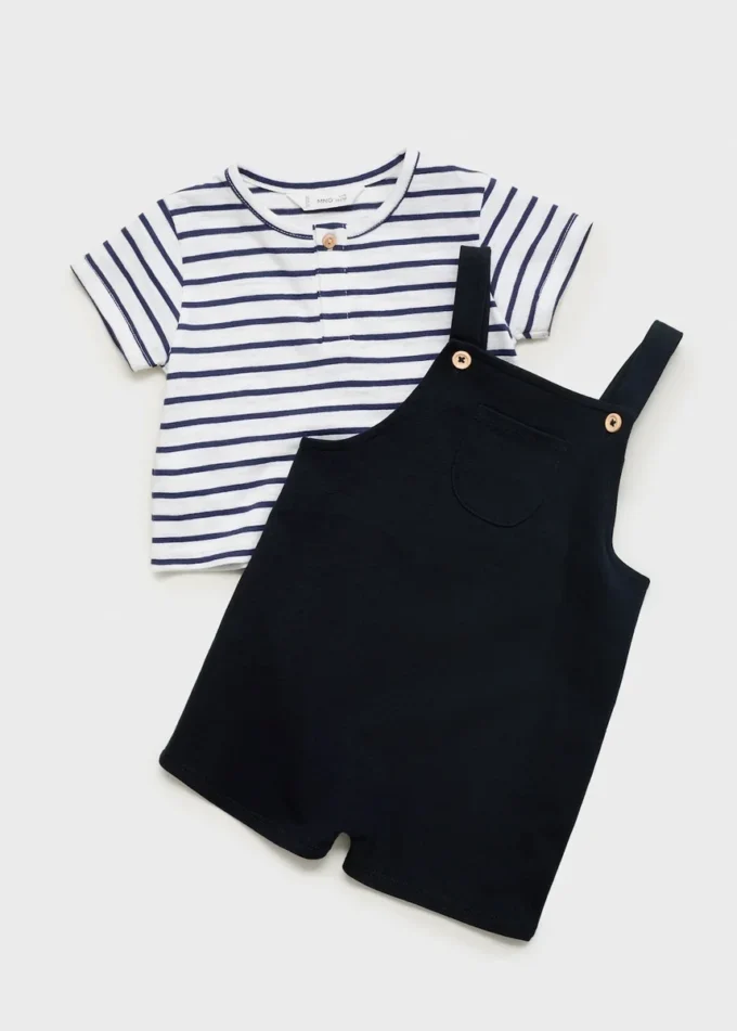 Gestreiftes Baumwoll-T-Shirt Gestreiftes Baumwoll-T-Shirt
