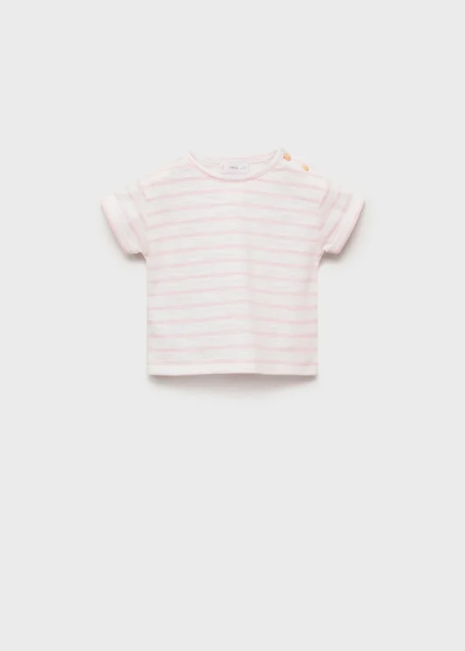 Gestreiftes Baumwoll-T-Shirt Gestreiftes Baumwoll-T-Shirt