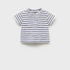 Gestreiftes Baumwoll-T-Shirt Gestreiftes Baumwoll-T-Shirt