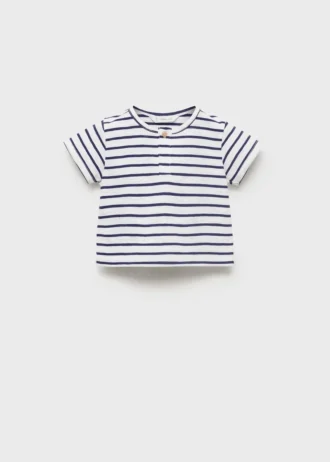 Gestreiftes Baumwoll-T-Shirt
