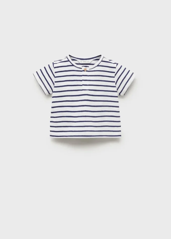Gestreiftes Baumwoll-T-Shirt Gestreiftes Baumwoll-T-Shirt