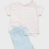 Gestreiftes Baumwoll-T-Shirt Gestreiftes Baumwoll-T-Shirt