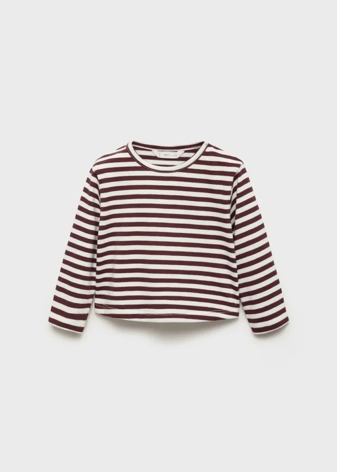 Gestreiftes Baumwoll-T-Shirt Gestreiftes Baumwoll-T-Shirt