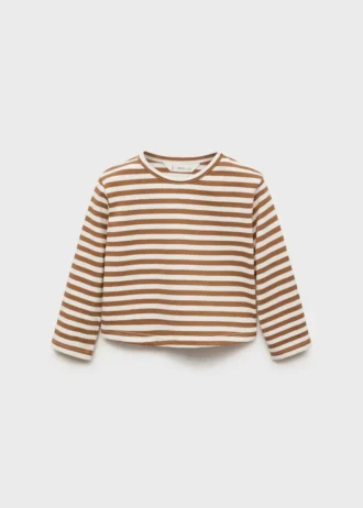 Gestreiftes Baumwoll-T-Shirt