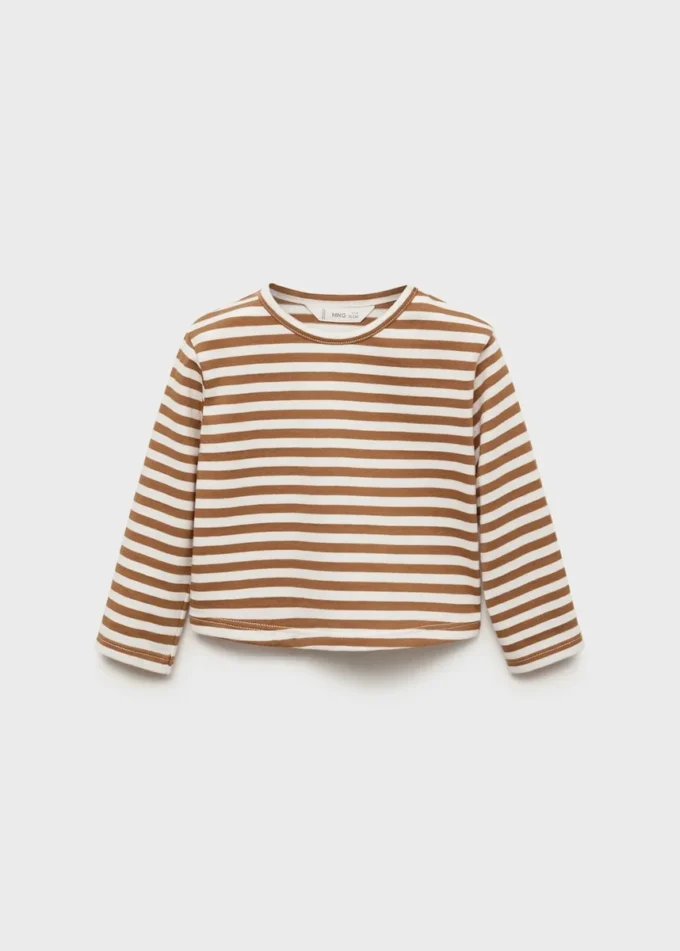 Gestreiftes Baumwoll-T-Shirt Gestreiftes Baumwoll-T-Shirt