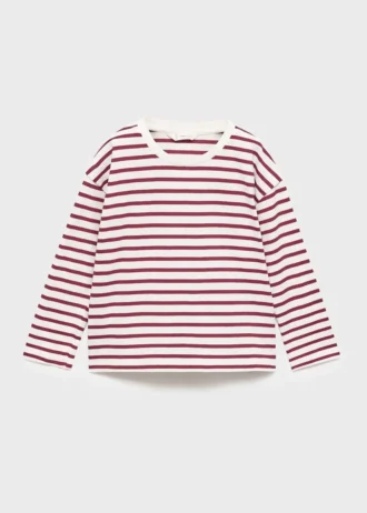 Gestreiftes Baumwoll-T-Shirt