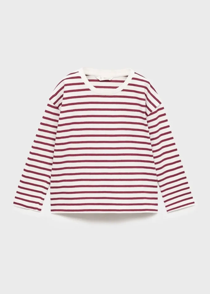 Gestreiftes Baumwoll-T-Shirt Gestreiftes Baumwoll-T-Shirt