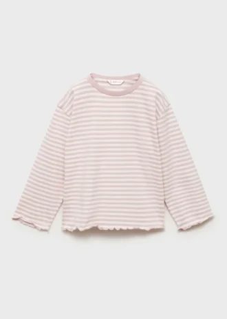 Gestreiftes Baumwoll-T-Shirt