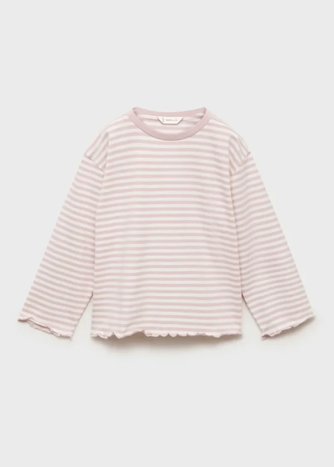 Gestreiftes Baumwoll-T-Shirt Gestreiftes Baumwoll-T-Shirt