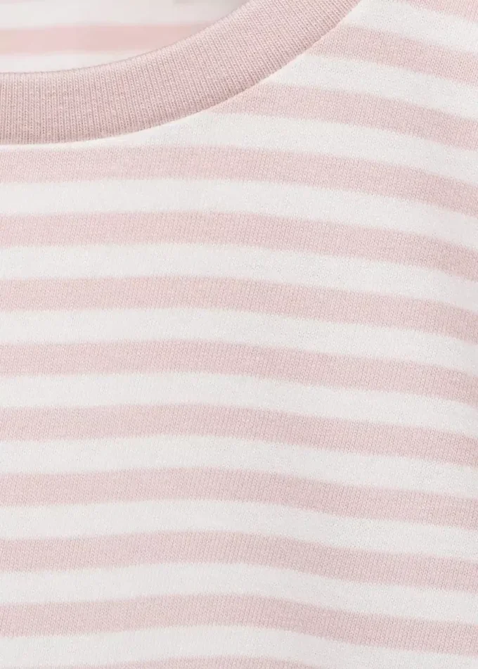 Gestreiftes Baumwoll-T-Shirt Gestreiftes Baumwoll-T-Shirt