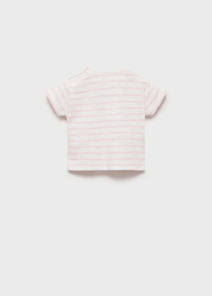 Gestreiftes Baumwoll-T-Shirt Gestreiftes Baumwoll-T-Shirt