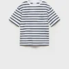 Gestreiftes Baumwoll-T-Shirt Gestreiftes Baumwoll-T-Shirt