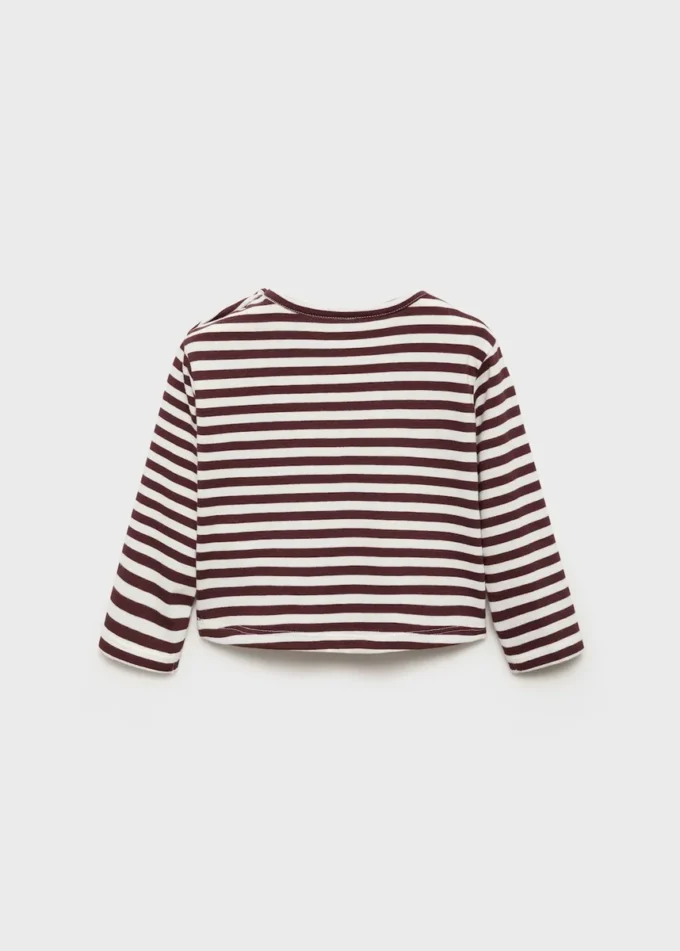 Gestreiftes Baumwoll-T-Shirt Gestreiftes Baumwoll-T-Shirt