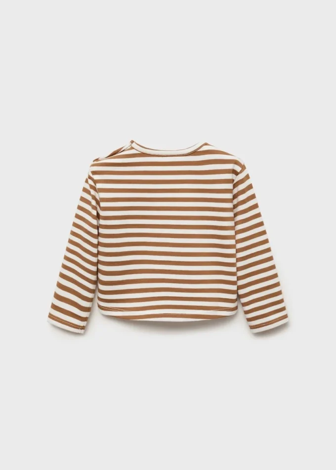 Gestreiftes Baumwoll-T-Shirt Gestreiftes Baumwoll-T-Shirt