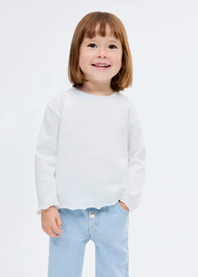 Gestreiftes Baumwoll-T-Shirt Gestreiftes Baumwoll-T-Shirt