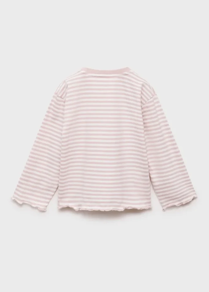 Gestreiftes Baumwoll-T-Shirt Gestreiftes Baumwoll-T-Shirt