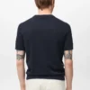 Gestreiftes Baumwoll-T-Shirt mit Lochmuster Gestreiftes Baumwoll-T-Shirt mit Lochmuster
