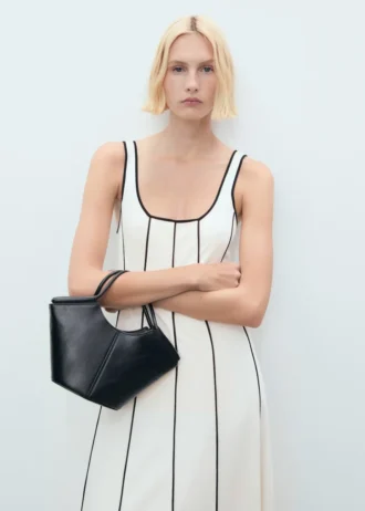 Gestreiftes Baumwollkleid