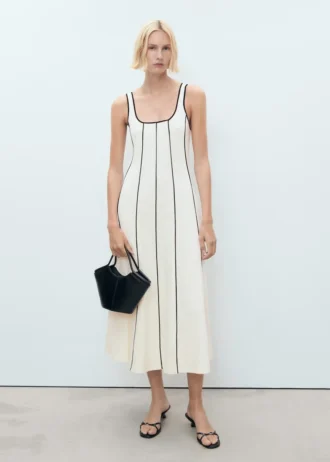 Gestreiftes Baumwollkleid