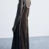 Gestreiftes Baumwollkleid Gestreiftes Baumwollkleid