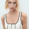 Gestreiftes Baumwollkleid Gestreiftes Baumwollkleid