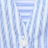 Gestreiftes Hemd mit Plissee-Details Gestreiftes Hemd mit Plissee-Details