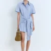 Gestreiftes Hemdkleid mit Knoten Gestreiftes Hemdkleid mit Knoten