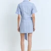 Gestreiftes Hemdkleid mit Knoten Gestreiftes Hemdkleid mit Knoten