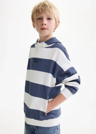 Gestreiftes Kapuzensweatshirt