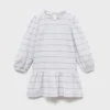Gestreiftes Kleid aus Baumwollmischung Gestreiftes Kleid aus Baumwollmischung