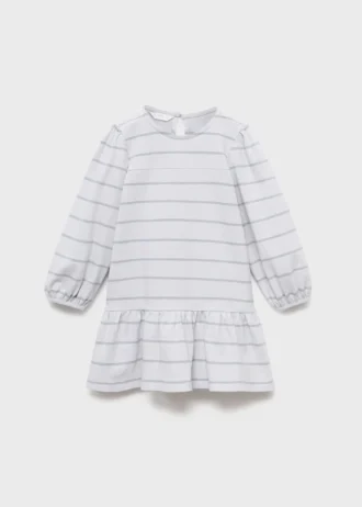 Gestreiftes Kleid aus Baumwollmischung