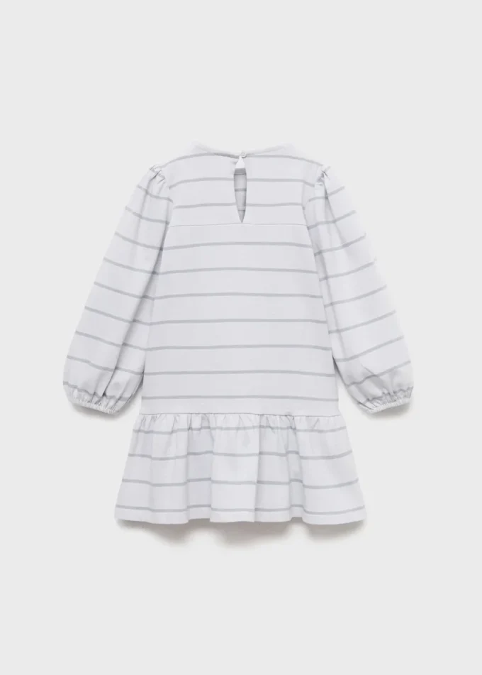 Gestreiftes Kleid aus Baumwollmischung Gestreiftes Kleid aus Baumwollmischung