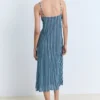 Gestreiftes Kleid mit Raffungen Gestreiftes Kleid mit Raffungen